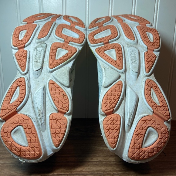 Hoka Bondi 8 Sneakers Blue Orange Yellow Low Top Lace Up Women’s 8.5 - Picture 12 of 14